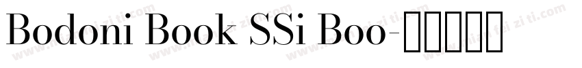 Bodoni Book SSi Boo字体转换